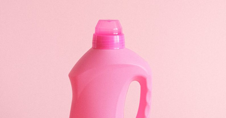 Laundry Supplies - Plastic bottle of detergent in studio