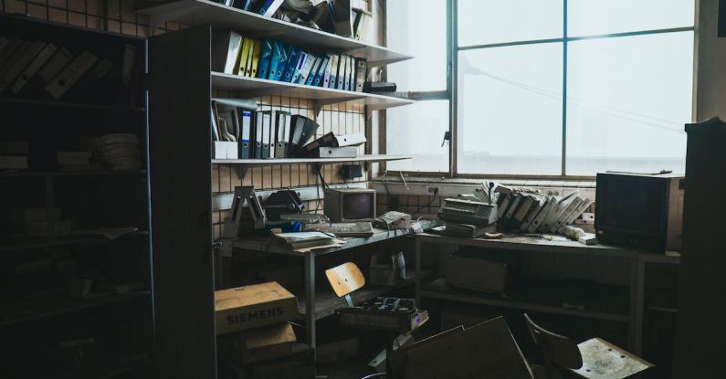 Office Clutter - Photo Of An Abandoned Workspace